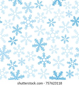 Snowflakes seamless background