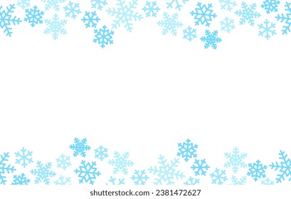 copos de nieve ilustración vectorial de espacio de copia en segundo plano transparente