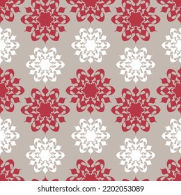 Snowflakes seamless background. Pattern for Christmas Decoration. Vector Holiday Texture