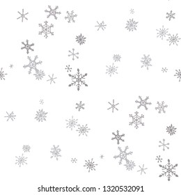 Christmas New Year Seamless Pattern Snowflakes Stock Vector (Royalty ...