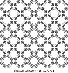Snowflakes seamless geometric ornamental vector pattern