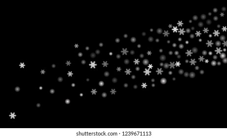 Snowflakes. Seamless Holiday Pattern with Funny Childish Snowflakes Hand Drawn in Doodle Style. Seamless Background for Christmas Decoration, Brochure, Cover. Vector Holiday Texture.
