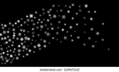 Snowflakes. Seamless Holiday Pattern with Funny Childish Snowflakes Hand Drawn in Doodle Style. Seamless Background for Christmas Decoration, Brochure, Cover. Vector Holiday Texture.
