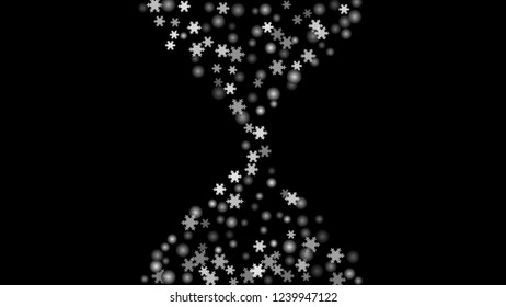 Snowflakes. Seamless Holiday Pattern with Funny Childish Snowflakes Hand Drawn in Doodle Style. Seamless Background for Christmas Decoration, Brochure, Cover. Vector Holiday Texture.
