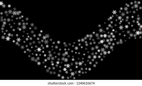 Snowflakes. Seamless Holiday Pattern with Funny Childish Snowflakes Hand Drawn in Doodle Style. Seamless Background for Christmas Decoration, Brochure, Cover. Vector Holiday Texture.
