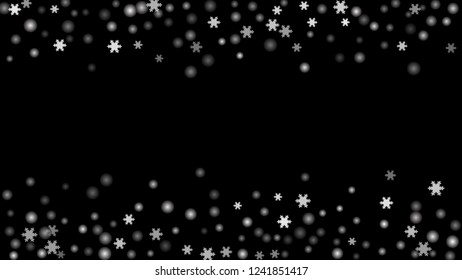Snowflakes. Seamless Holiday Pattern with Funny Childish Snowflakes Hand Drawn in Doodle Style. Seamless Background for Christmas Decoration, Brochure, Cover. Vector Holiday Texture.
