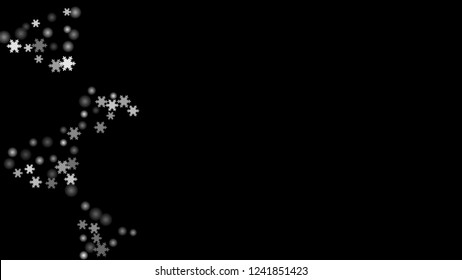Snowflakes. Seamless Holiday Pattern with Funny Childish Snowflakes Hand Drawn in Doodle Style. Seamless Background for Christmas Decoration, Brochure, Cover. Vector Holiday Texture.
