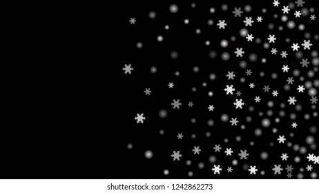 Snowflakes. Seamless Holiday Pattern with Funny Childish Snowflakes Hand Drawn in Doodle Style. Seamless Background for Christmas Decoration, Brochure, Cover. Vector Holiday Texture.
