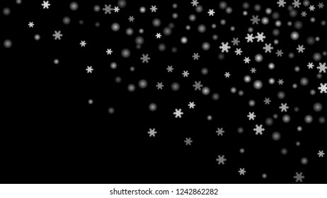 Snowflakes. Seamless Holiday Pattern with Funny Childish Snowflakes Hand Drawn in Doodle Style. Seamless Background for Christmas Decoration, Brochure, Cover. Vector Holiday Texture.
