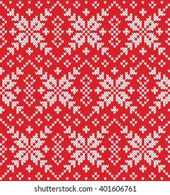 Snowflakes Seamless Knitting Pattern