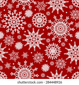 Snowflakes Seamless Pattern.