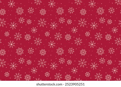 Snowflakes seamless pattern. Abstract wallpaper, wrapping decoration.