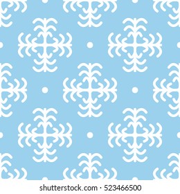 Snowflakes Seamless pattern Background for Christmas and New year. Celebration. Vector Illustration. Winter Weather