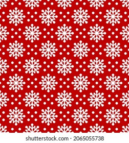 Snowflakes seamless pattern. Christmas background. Winter template. Vector illustration. 