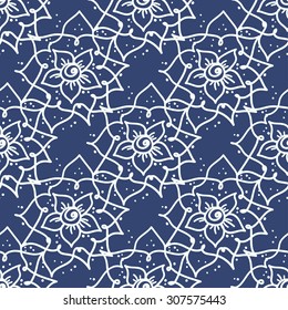 Snowflakes seamless pattern. Christmas background. Winter snow.