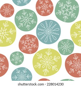 Snowflakes seamless pattern for Christmas, New Year and winter design