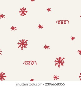 Snowflakes seamless pattern. Christmas print. Background for wrapping paper, packaging, gift wrap, scrapbooking, stationary, wallpaper, textile prints