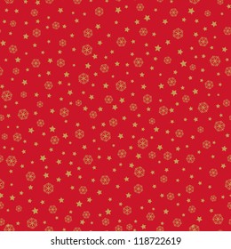 Snowflakes seamless pattern, christmas snow background.