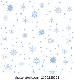 Schneeflocken nahtloses Muster. Kristalleisdruck. Winterfrosthintergrund. gut für Stoff, Tapete, Hintergrund, Textilien, Mode-Design, Web, Banner.