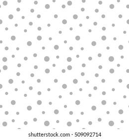 Snowflakes Seamless Pattern Dot Background Polka Vector