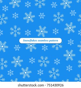 Snowflakes seamless pattern in eps 10 vector