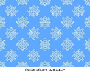 El patrón de los copos de nieve es fluido. Cae la nieve. Línea de copos de nieve para Navidad y Año Nuevo. Diseño navideño para tarjetas de felicitación, materiales promocionales y banners. Ilustración del vector