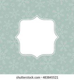 Snowflakes Seamless Pattern with Frame