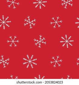 Snowflakes seamless pattern. Idea for Christmas