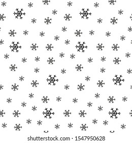 Snowflakes seamless pattern in modern style. Abstract nordic geometric design for winter decoration interior, print posters, greeting card, banner, fabric, wrapping paper design. Vector illustration.