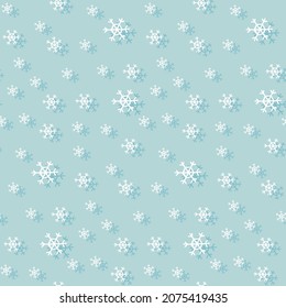 Schneeflocken nahtloses Muster im modernen Stil. Abstraktes nordisches geometrisches Design für die Winterdekoration, Druckplakate, Grußkarte, Banner, Stoff, Verpackungspapier-Design. Vektorgrafik.