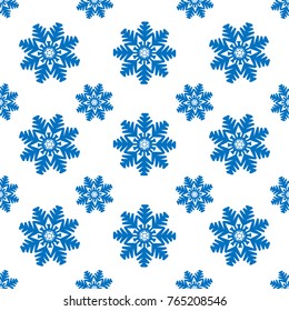 Snowflakes seamless pattern. New Year pattern. Vector illustration in eps 10.