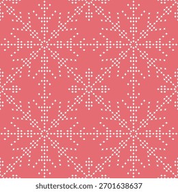 Schneeflocken nahtloses Muster auf rosafarbenem Hintergrund.
Festliche Wintermotive für Textilien, Packpapier, Verpackungen, Schreibwaren, Karten und Scrapbooking.
