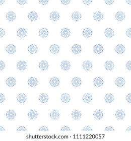 snowflakes seamless pattern on white background