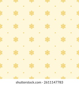 Snowflakes Seamless pattern. Seamless Scandinavian pattern with snowflakes and simple geometric shapes, perfect for winter designs. For Elegant fabric print. Christmas Snowflake Seamless Pattern