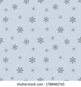 Schneeflocken nahtloses Muster. Schnee fällt Hintergrund. Symbol Winter, Frohe Weihnachtsfeier, Happy New Year Feier Vektorgrafik