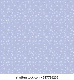 Snowflakes seamless pattern. Snow falls background. Vector illustration