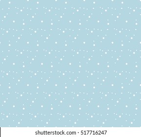 Snowflakes seamless pattern. Snow falls background. Vector illustration