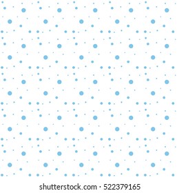 Snowflakes seamless pattern. Snow falls background. Vector illustration