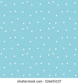 Snowflakes seamless pattern. Snow falls background. Vector illustration