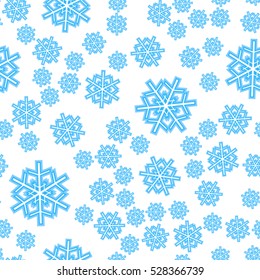 Snowflakes. Seamless pattern. Transparent background.