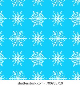 Snowflakes seamless pattern, vector