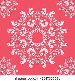Snowflakes. Seamless pattern. Vector background. Flat, Isolated vector illustration eps 10