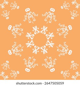 Snowflakes. Seamless pattern. Vector background. Flat, Isolated vector illustration eps 10