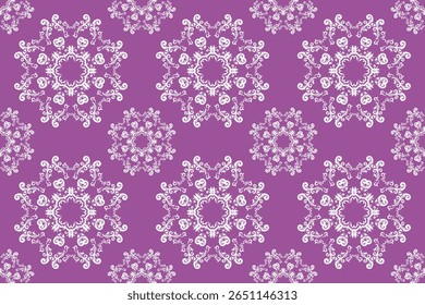 Snowflakes. Seamless pattern. Vector background. Flat, Isolated vector illustration eps 10