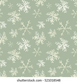 Snowflakes seamless pattern. Vector background