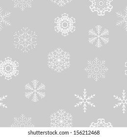 Snowflakes seamless pattern vector illustration