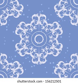 Snowflakes seamless pattern vector illustration