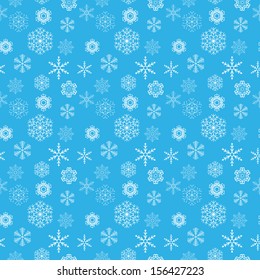 Snowflakes seamless pattern vector illustration
