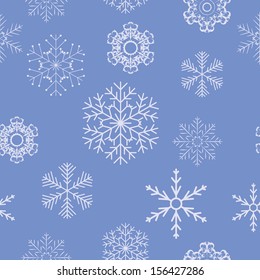 Snowflakes seamless pattern vector illustration