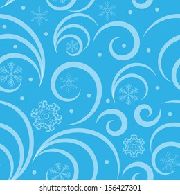 Snowflakes seamless pattern vector illustration